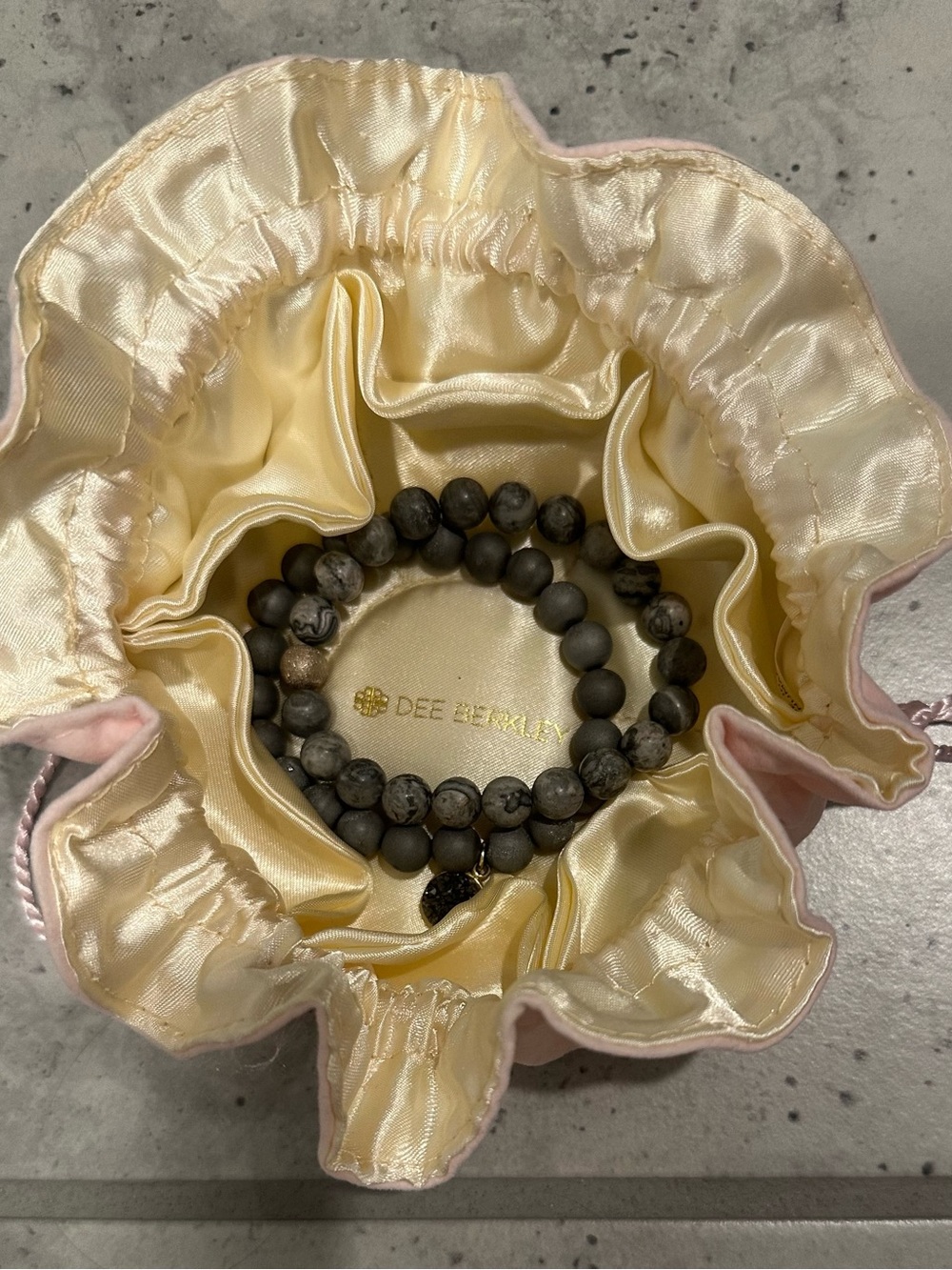 Dee Berkeley Druzy Gray Beaded Stretch Bracelet Set-NWOT